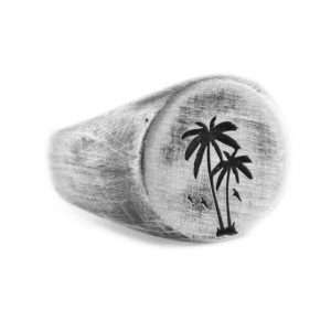 silver palm tree ring