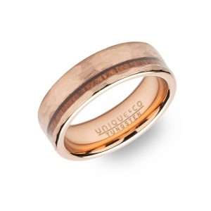 wood inlay tungsten ring
