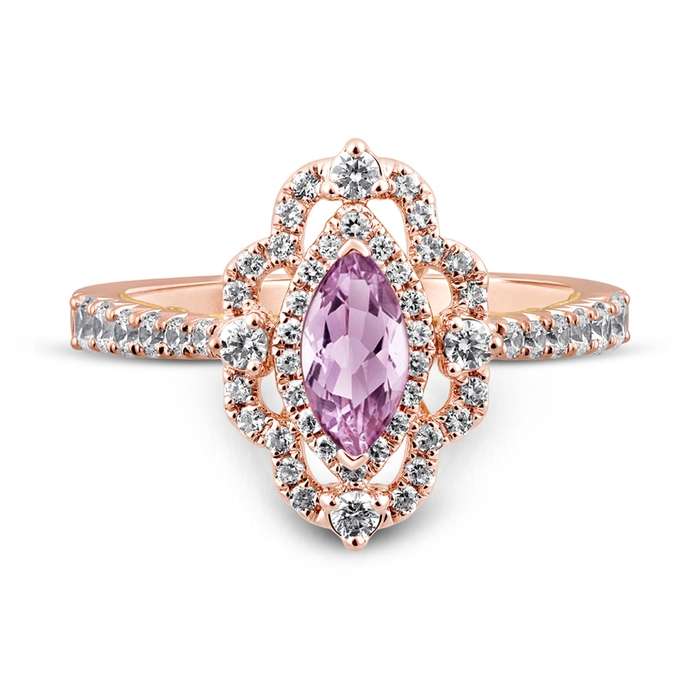 Amethyst tapered engagement ring by Helzberg