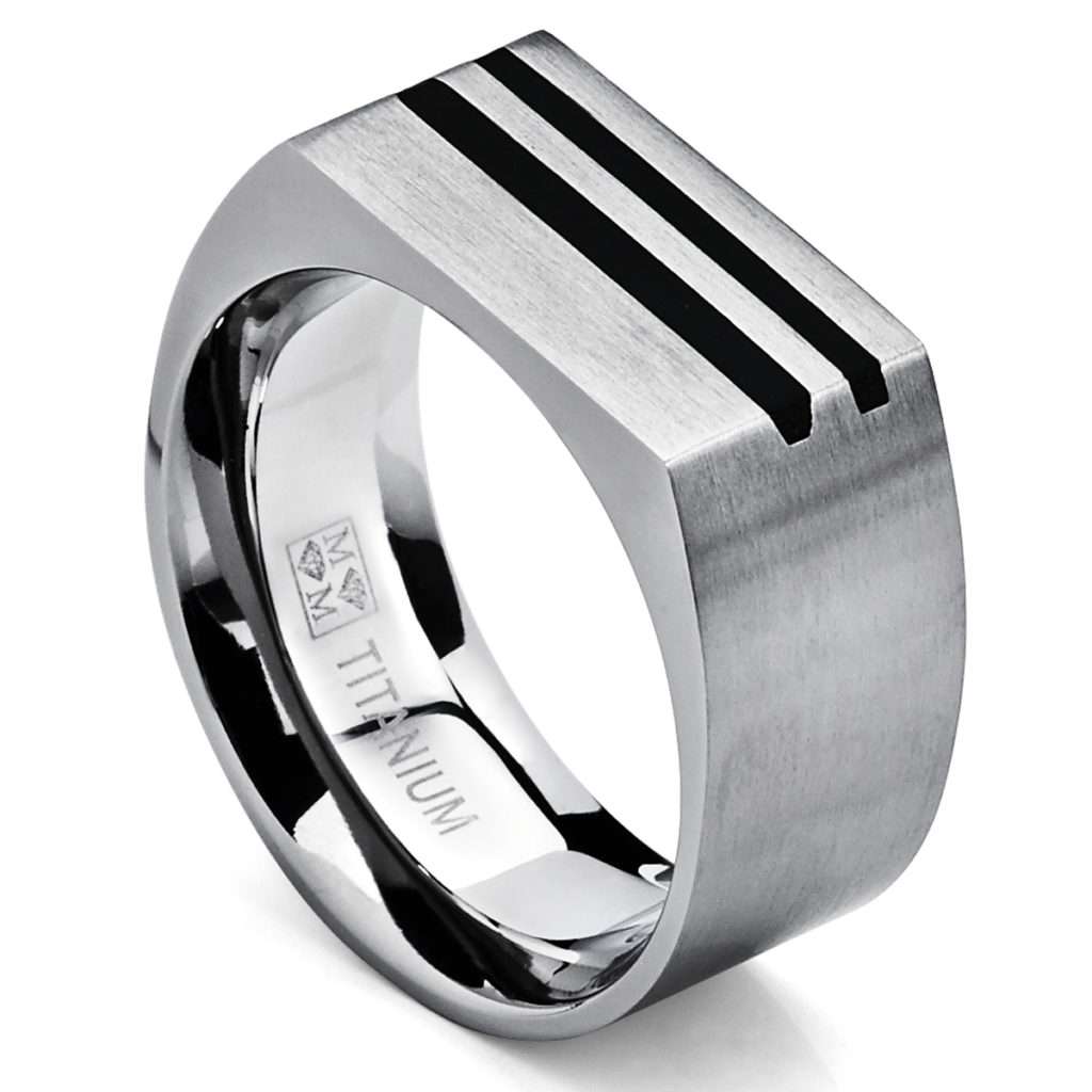 Titanium pinky ring